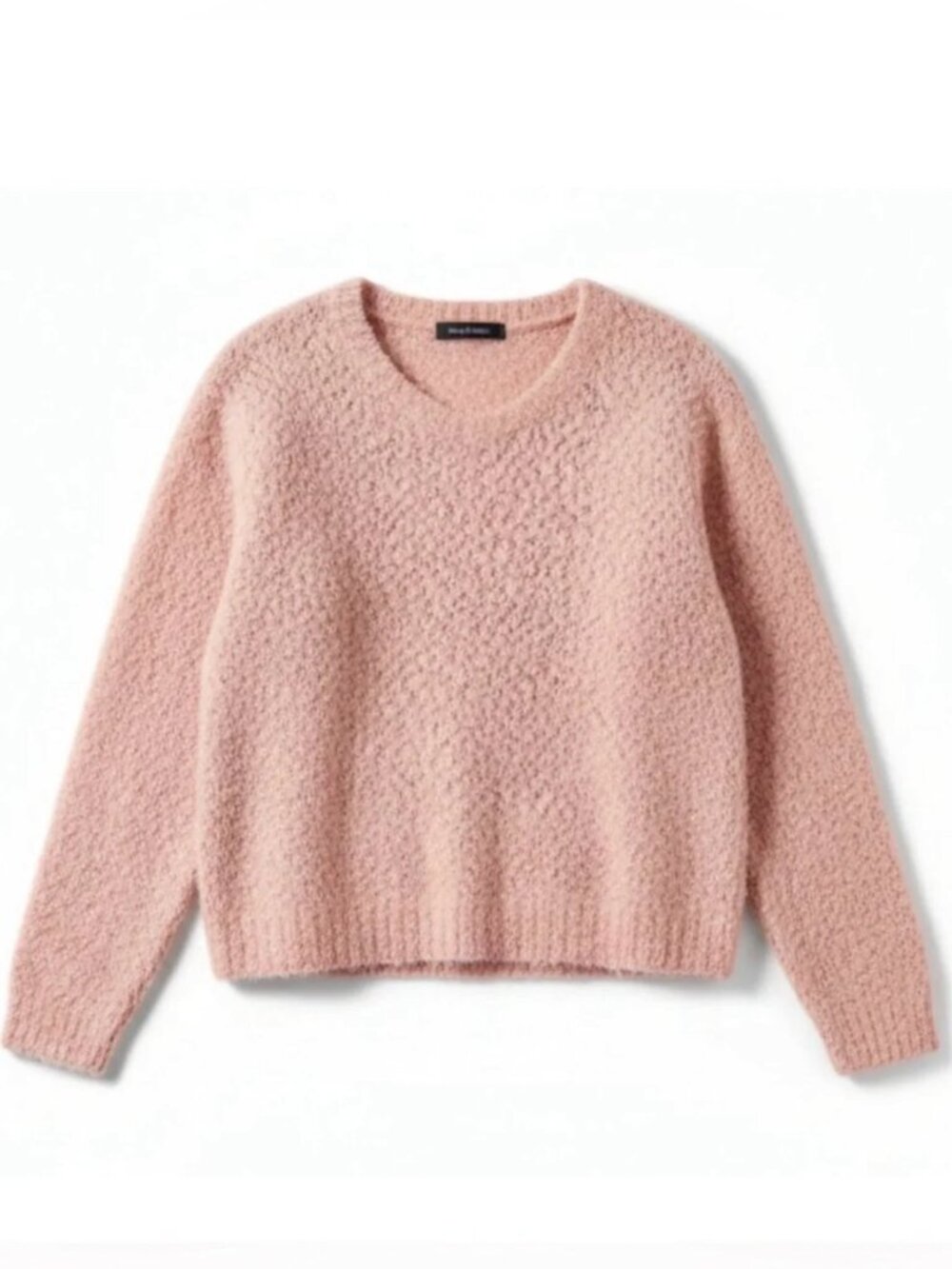 Harper Canyon Girls Sweater XL Pink Fuzzy Sparkle Eyelash Knit Pullover 14/16